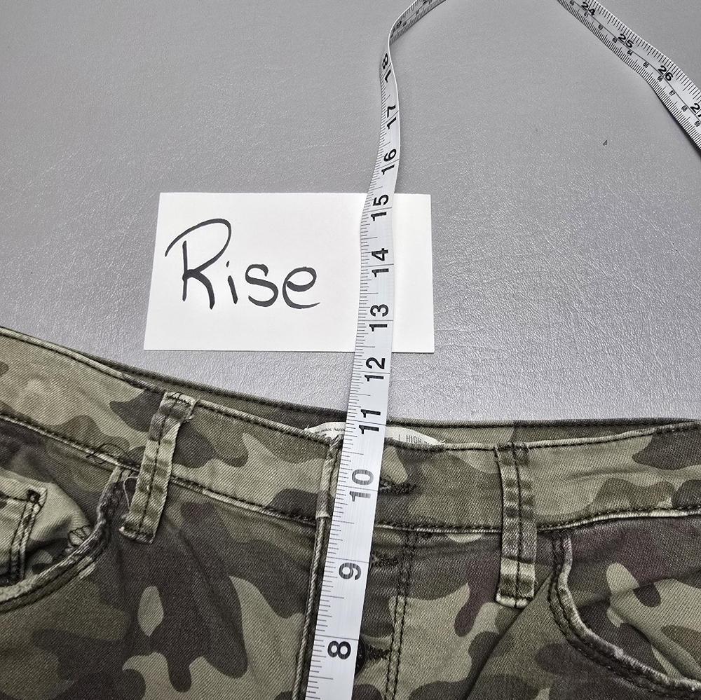 Mudd high rise camo ripped denim jeggings juniors size 15 - Picture 9 of 11